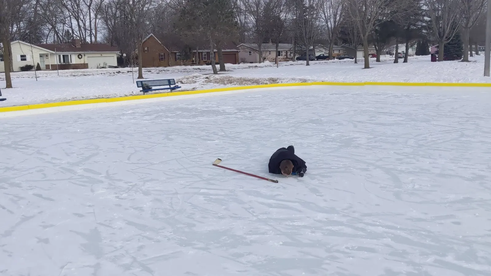 The ice at Renstone Park Free-Skate Rink, in a photo from its Google Maps listing. — Renstone Park Free-Skate Rink