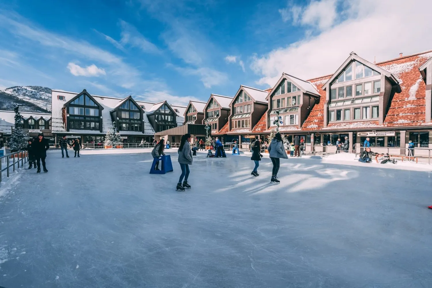Skaters on the Resort Center Ice Rink at Park City Mountain — Resort Center Ice Rink