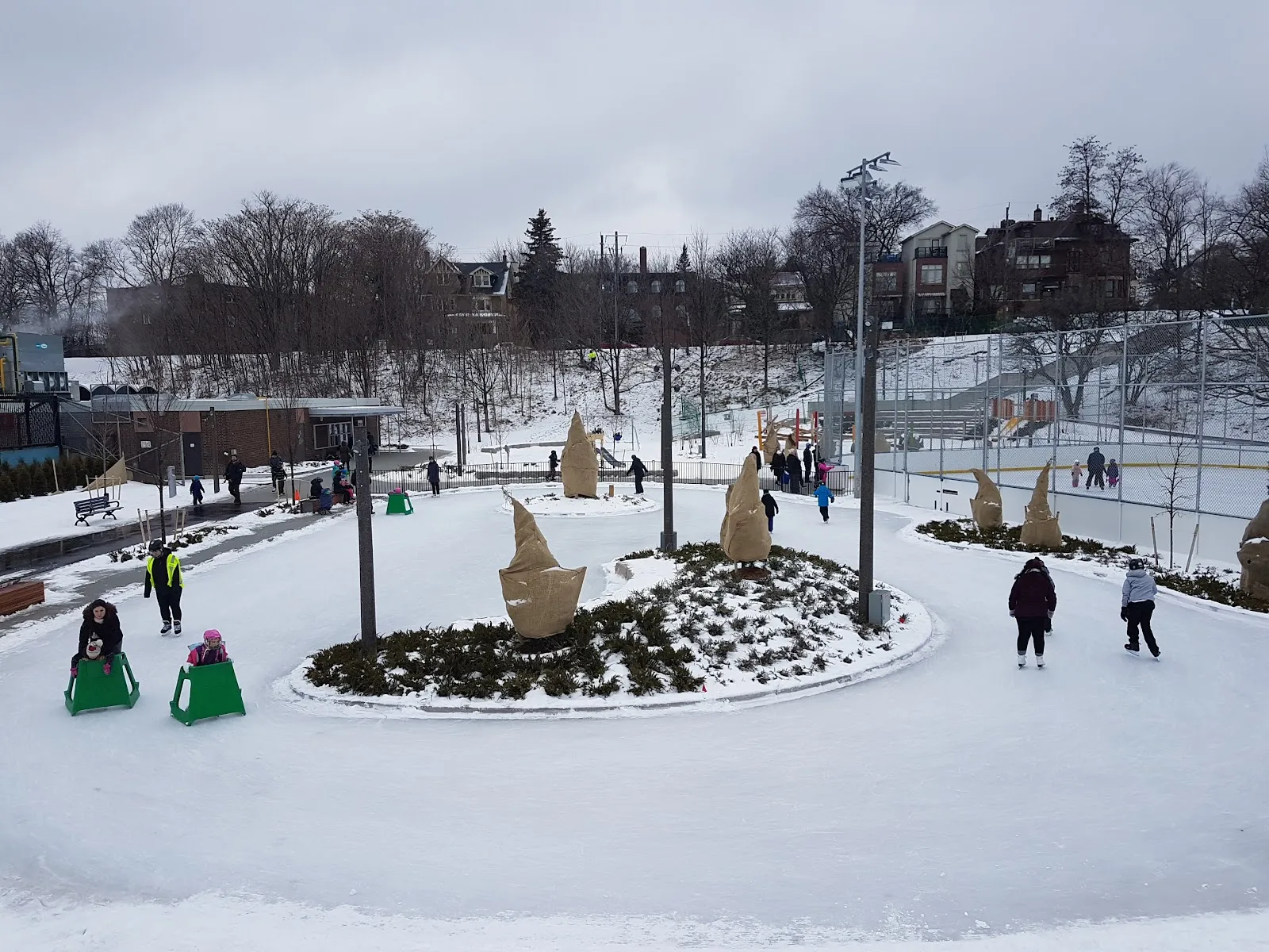 The ice at Riverdale Park East Outdoor Ice Rink and Skate Trail, in a photo from its Google Maps listing. — Riverdale Park East Outdoor Ice Rink and Skate Trail