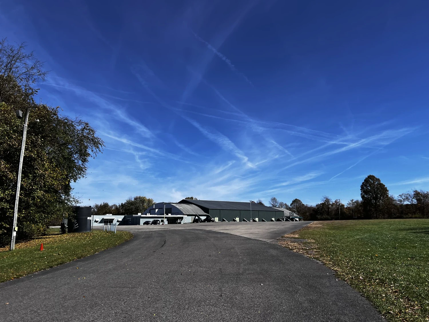 The cfsbank Event Center building seen from its broad approach drive. — Rostraver Ice Garden