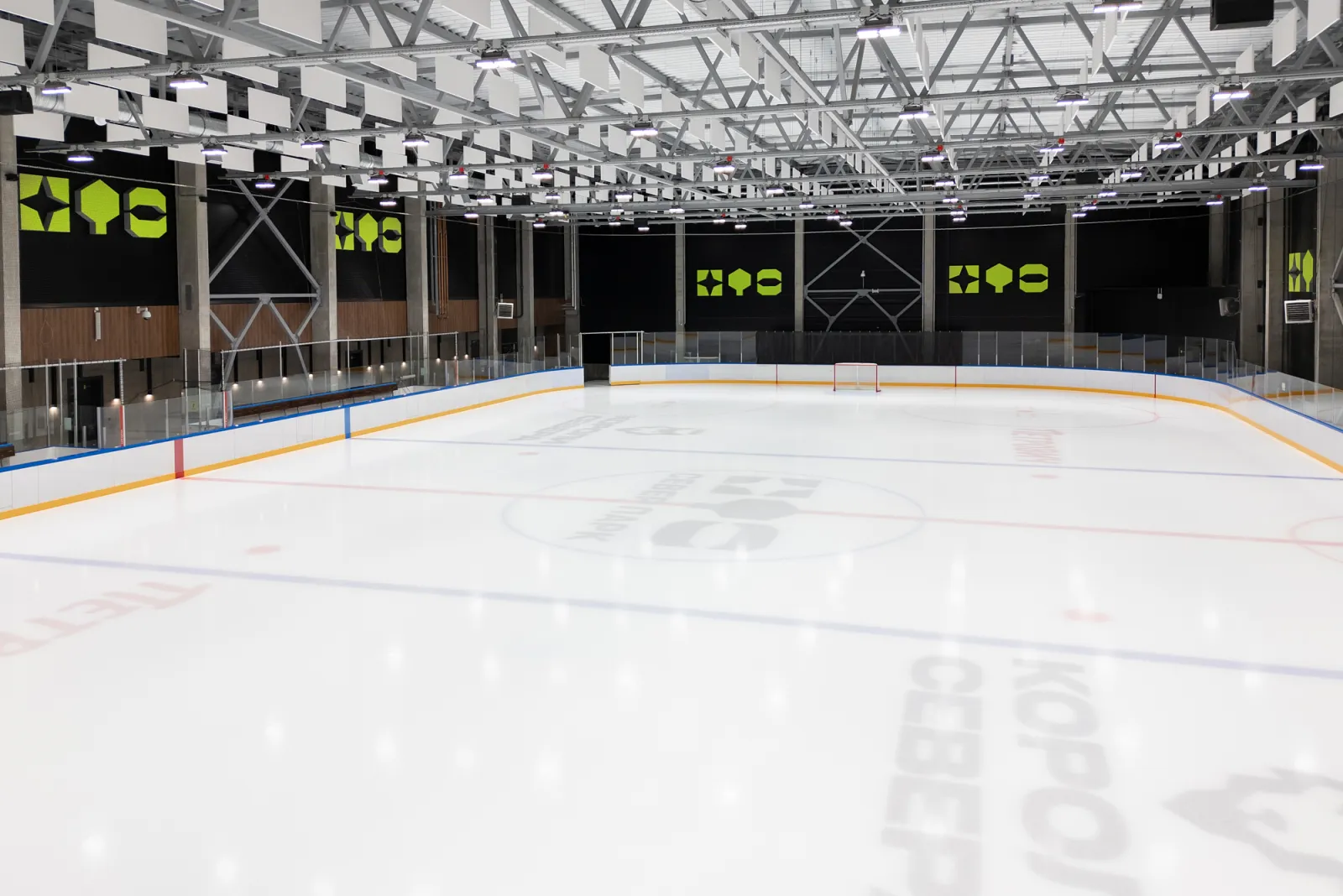 One of the two 58 by 28 metre ice halls of Sever Park Arena, from the operator's own site — Sever Park Arena