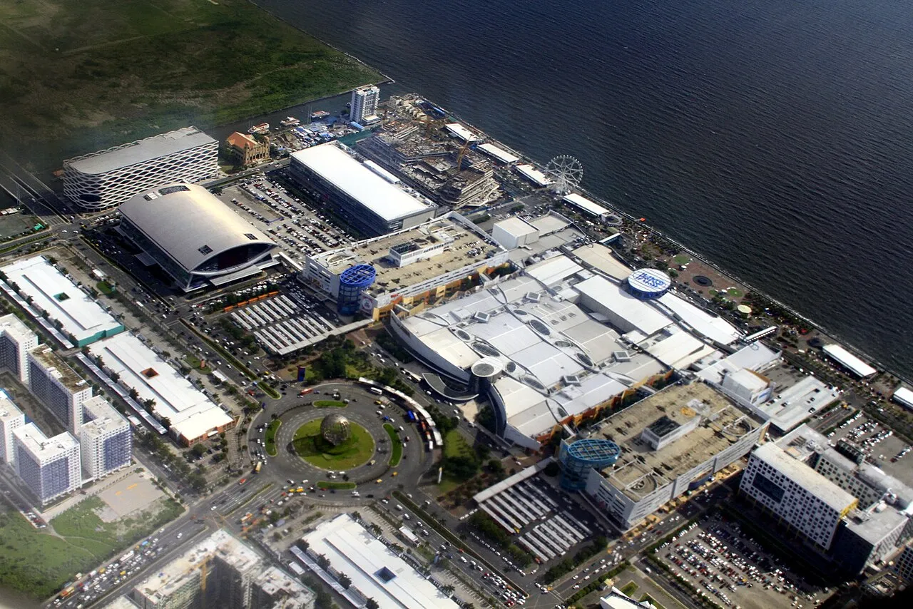 An aerial view of the SM Mall of Asia complex in Pasay, whose Main Mall holds the SM Skating rink on level 3. — SM Skating Mall of Asia