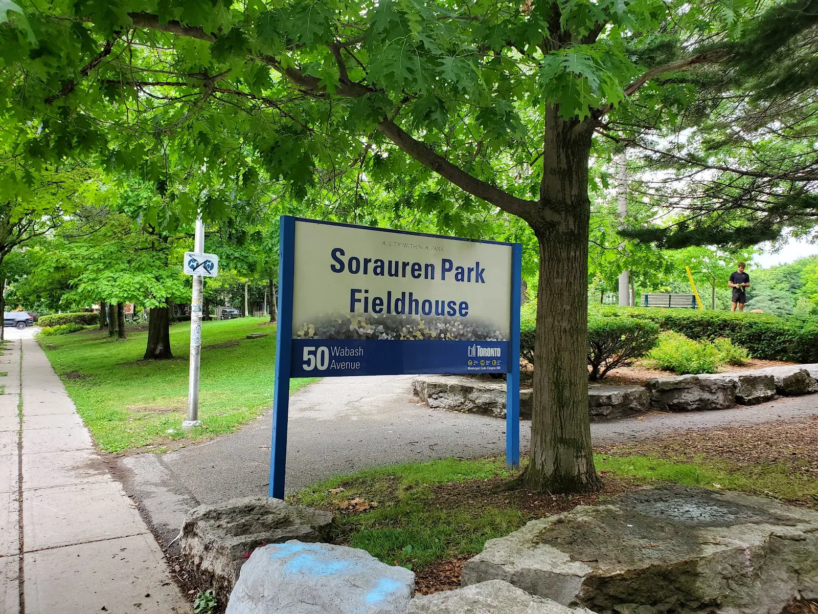 The Sorauren Park Fieldhouse, beside the rink, in a photo from its Google Maps listing. — Sorauren Avenue Park Natural Ice Rink