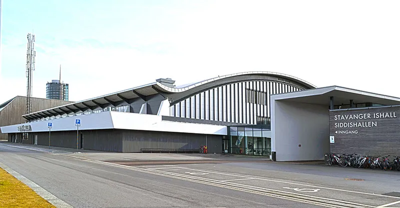 Siddishallen and the entrance to Stavanger Ishall — Stavanger Ishall (Siddishallen)