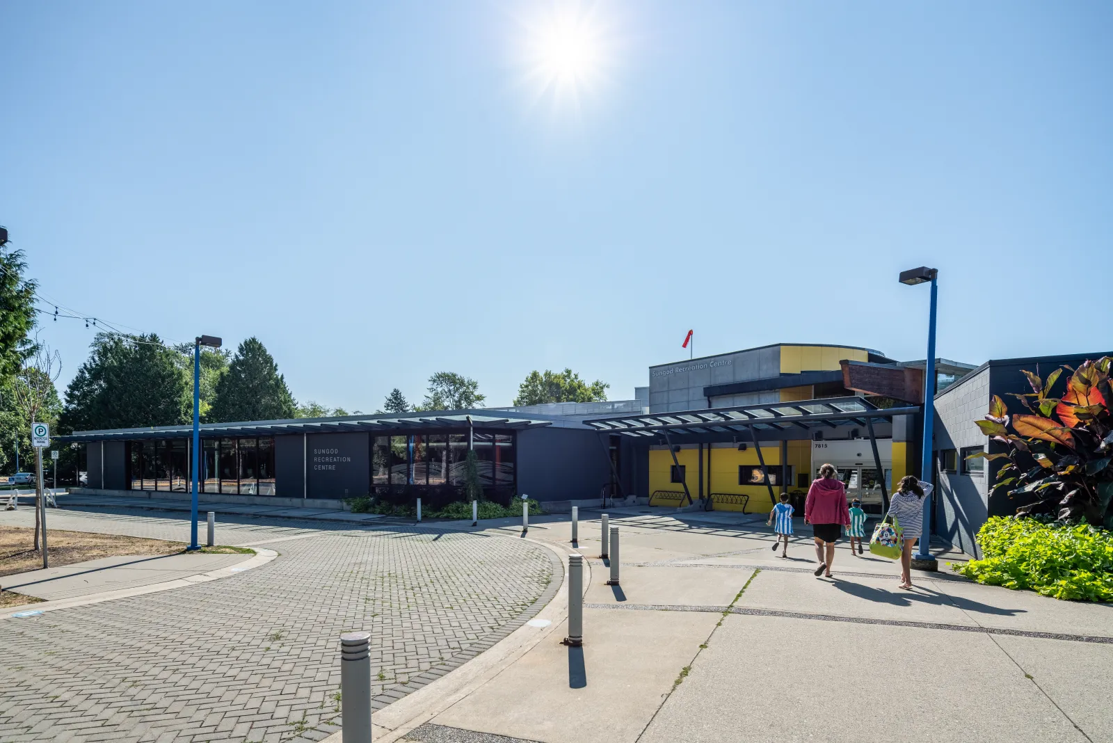 Sungod Recreation Centre, 7815 112 Street, Delta: the entrance (City of Delta photo) — Sungod Recreation Centre