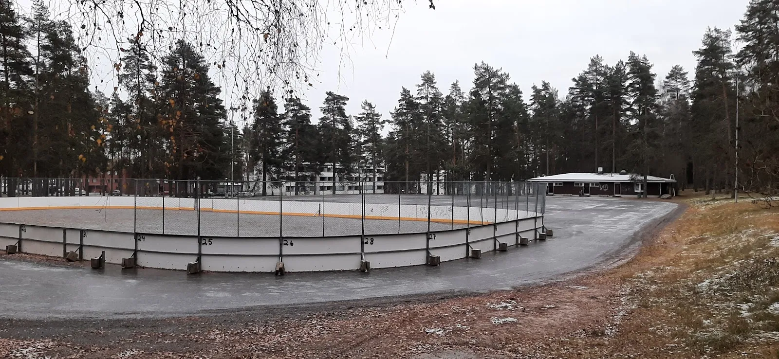 The outside of Sveitsin luistelukenttä, in a photo from its Google Maps listing. — Sveitsin luistelukenttä