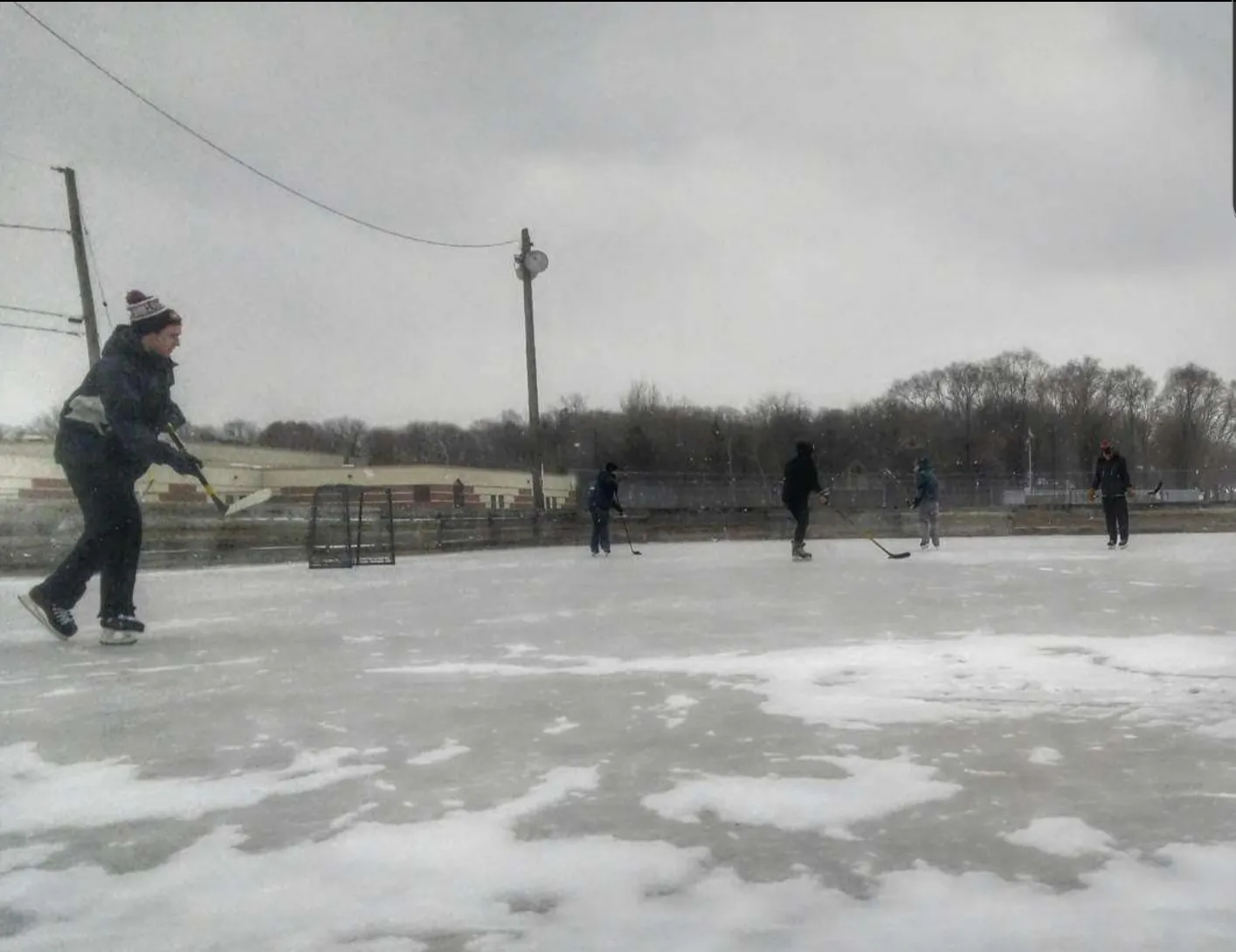 The ice at Talahi Outdoor Rink, in a photo from its Google Maps listing. — Talahi Outdoor Rink