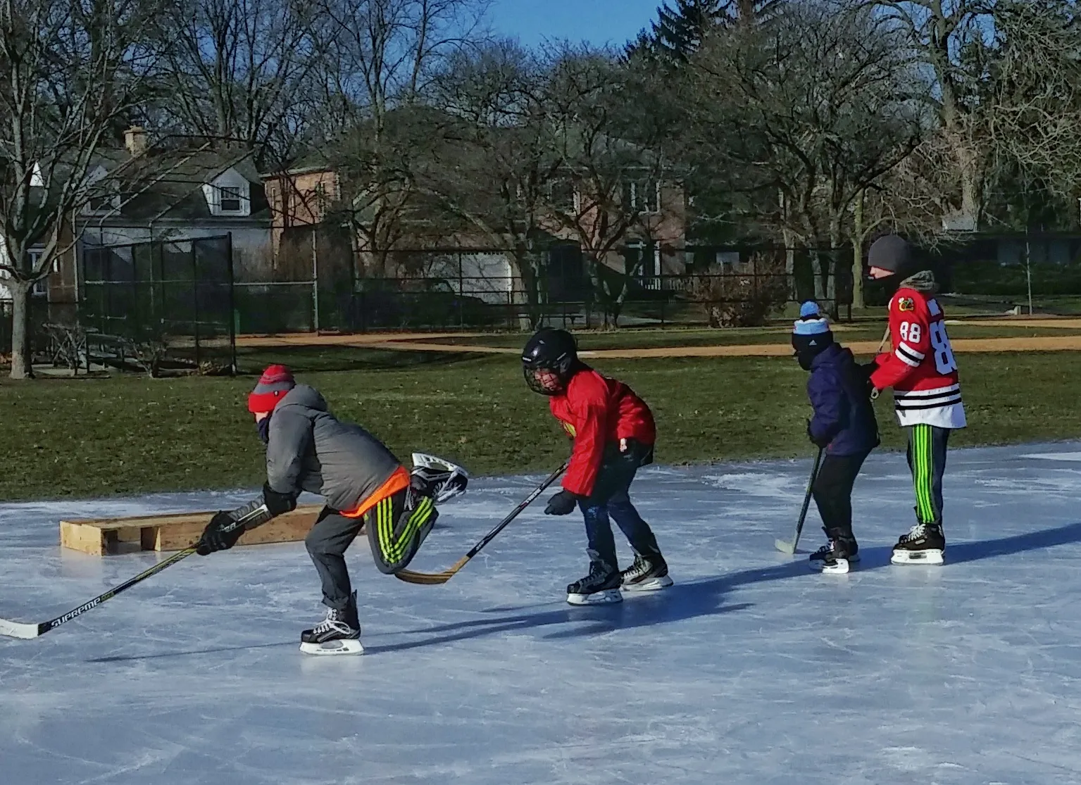 The ice at Thornwood Park Outdoor Rink, in a photo from its Google Maps listing. — Thornwood Park Outdoor Rink