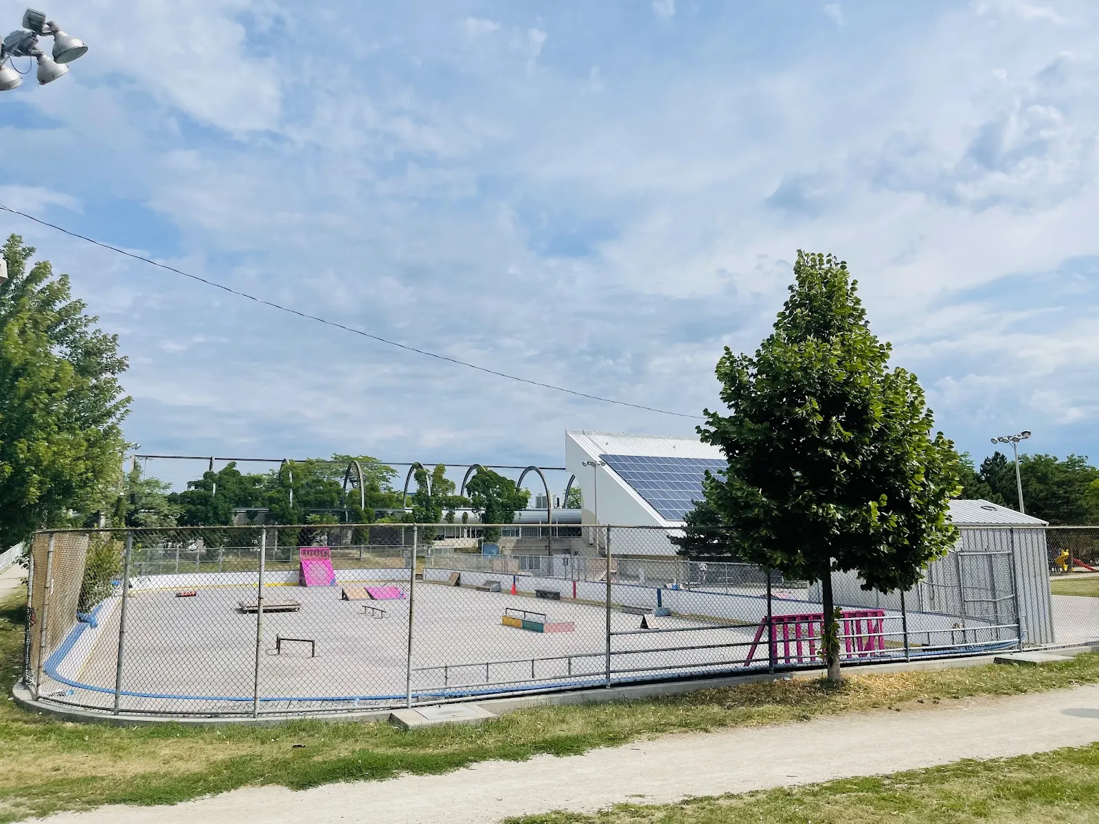 The outside of Wallace Emerson Park Outdoor Ice Rinks, in a photo from its Google Maps listing. — Wallace Emerson Park Outdoor Ice Rinks