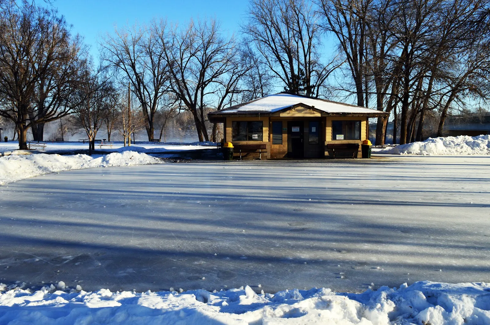 The ice at West Bridge Park Ice Rink, in a photo from its Google Maps listing. — West Bridge Park Ice Rink