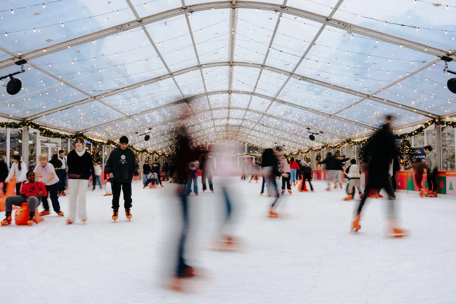 Skaters on the covered ice at Westquay On Ice (the operator's photo) — Westquay On Ice