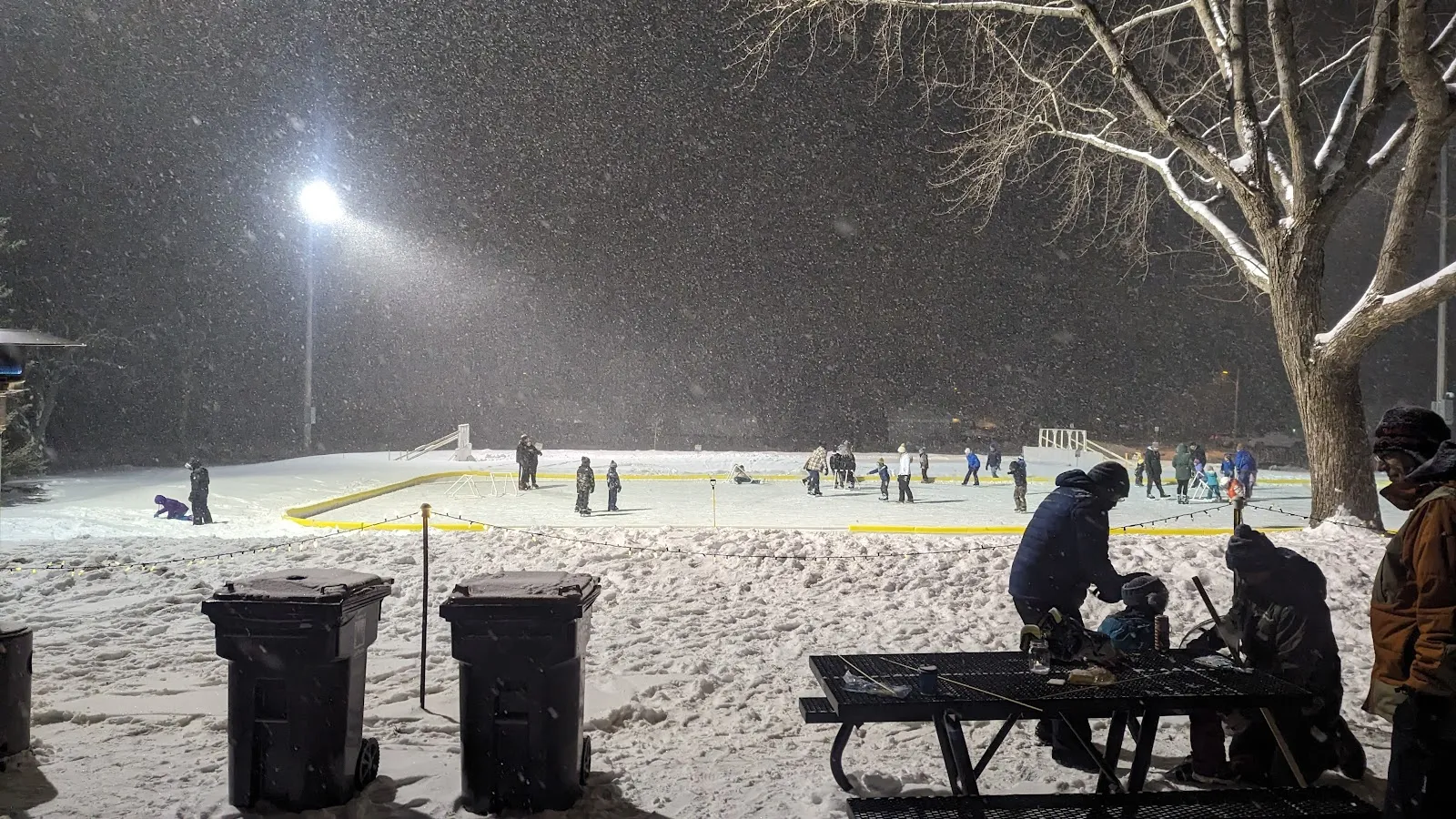 The ice at Wetmore Park West Free-Skate Rink, in a photo from its Google Maps listing. — Wetmore Park West Free-Skate Rink
