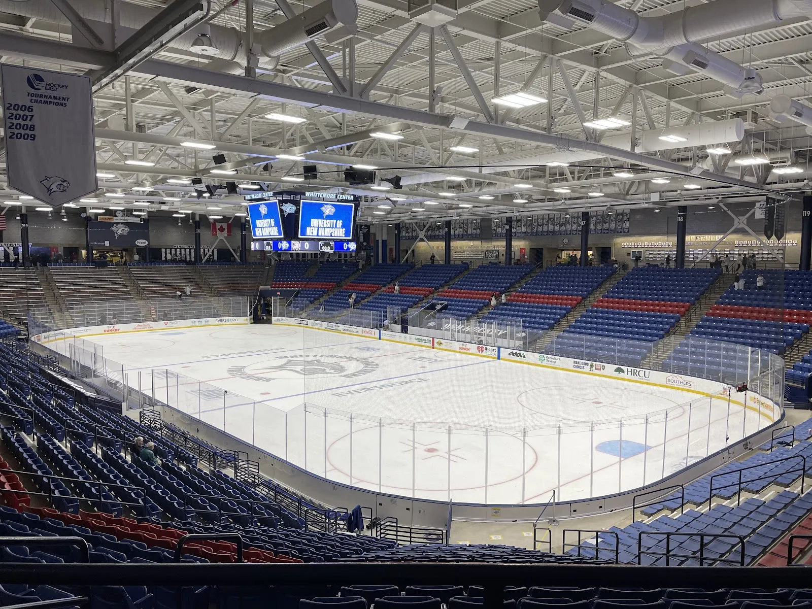 The ice sheet and seating bowl of the Whittemore Center Arena at the University of New Hampshire — Whittemore Center Arena