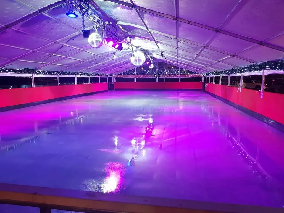 The covered ice rink at Windsor On Ice before a session — Windsor On Ice