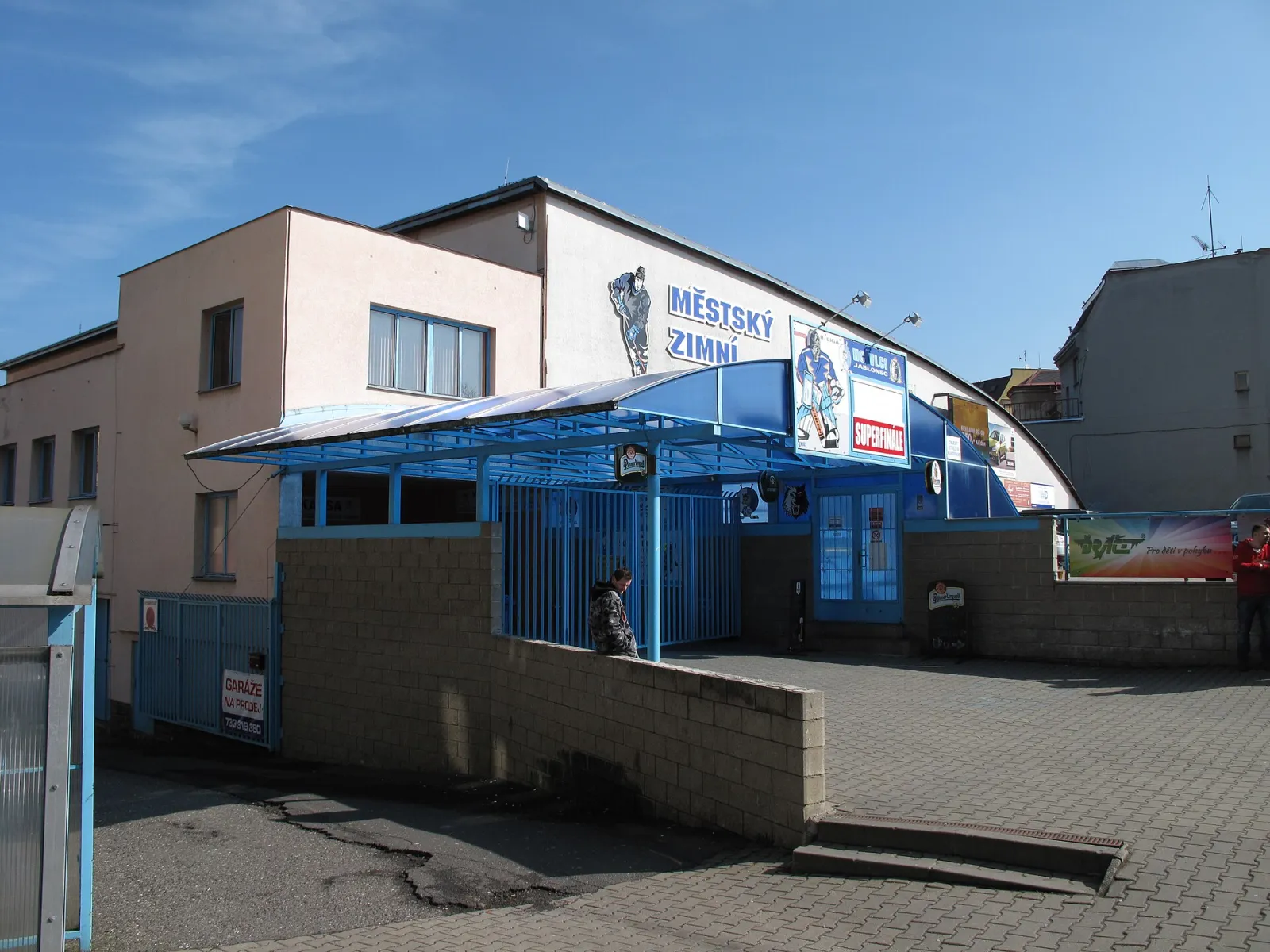 Entrance of the municipal ice stadium in Jablonec nad Nisou — Zimní stadion Jablonec nad Nisou