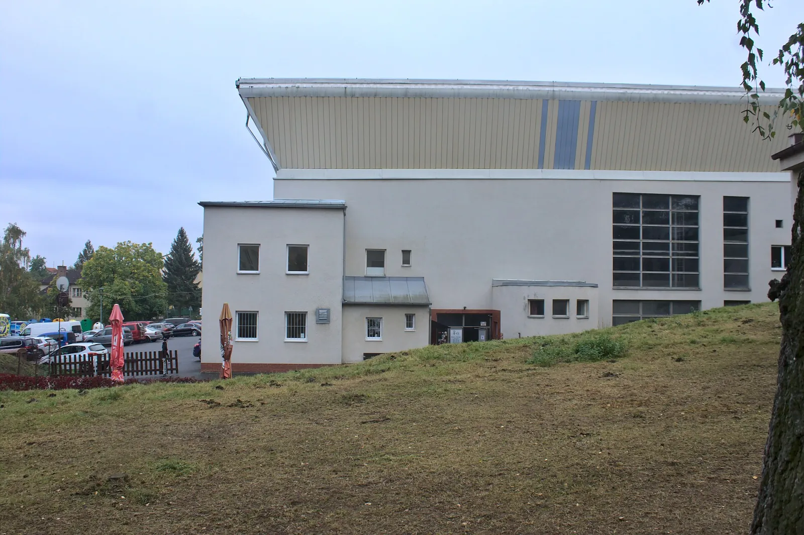 The Zimní stadion in Klatovy seen from the car park side — Zimní stadion Klatovy