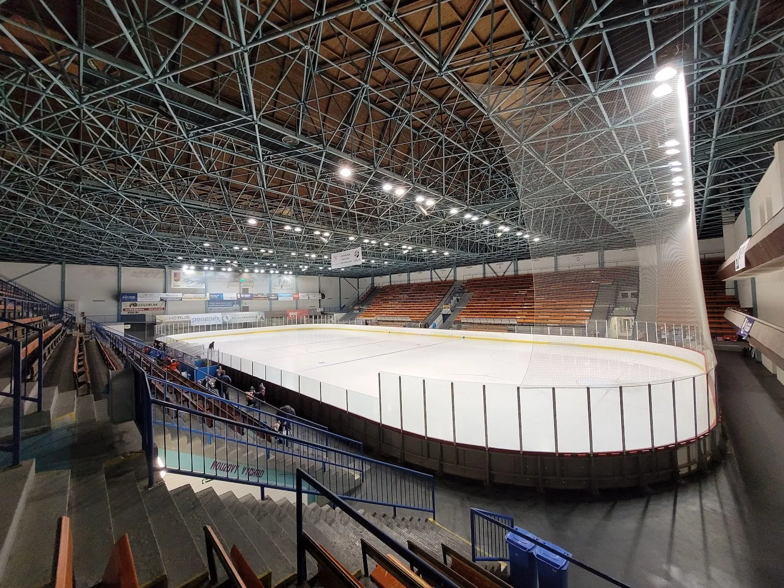 The ice surface and stands of the winter stadium in Uherské Hradiště — Zimní stadion Uherské Hradiště